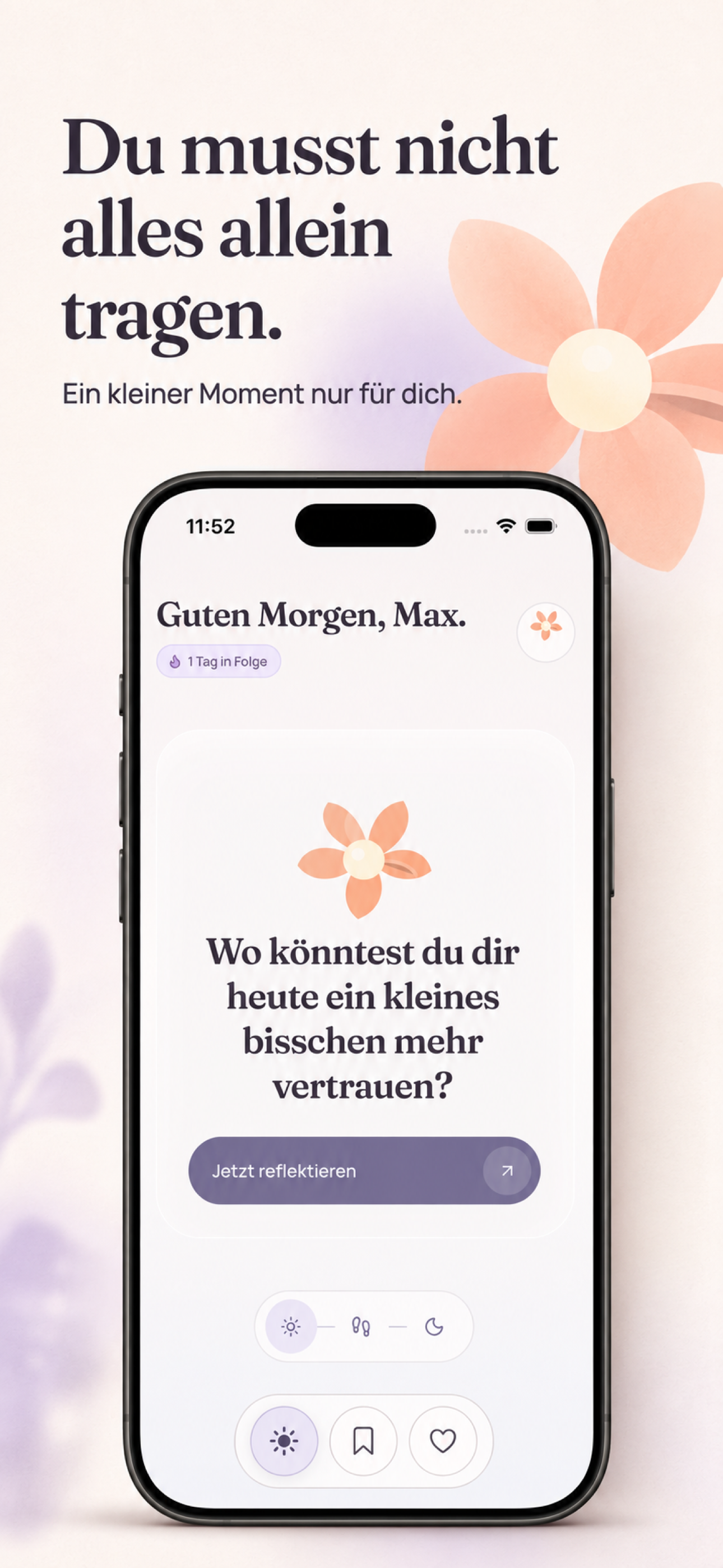 Elaru App mit täglichem Impuls